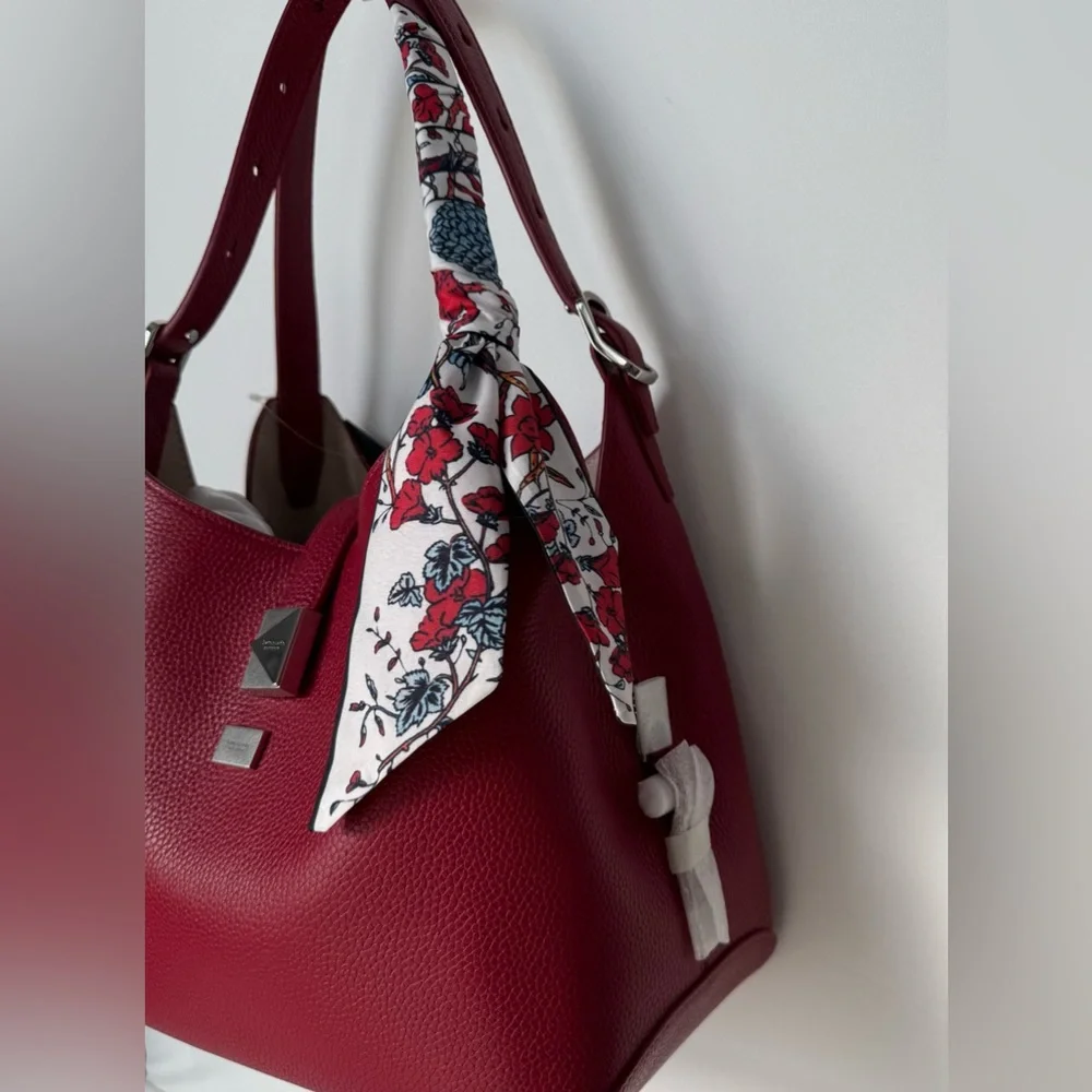 NWT Kate Spade Retail Deco Crossbody Tote Handbag Red Jam KI557 Styled Set